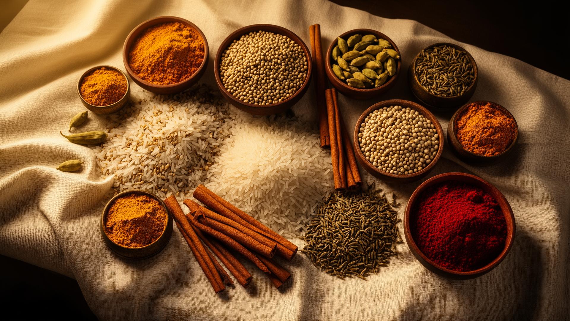 Premium spices and rice